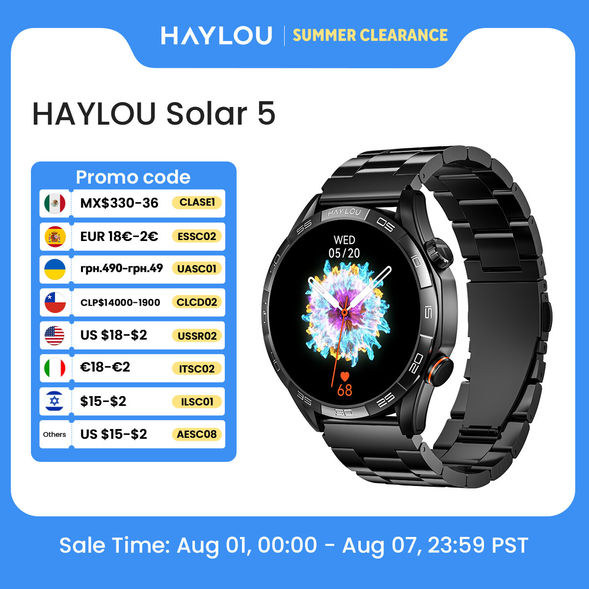 Hybrid Smartwatch - Смарт-часы HAYLOU Solar 5 с функцией