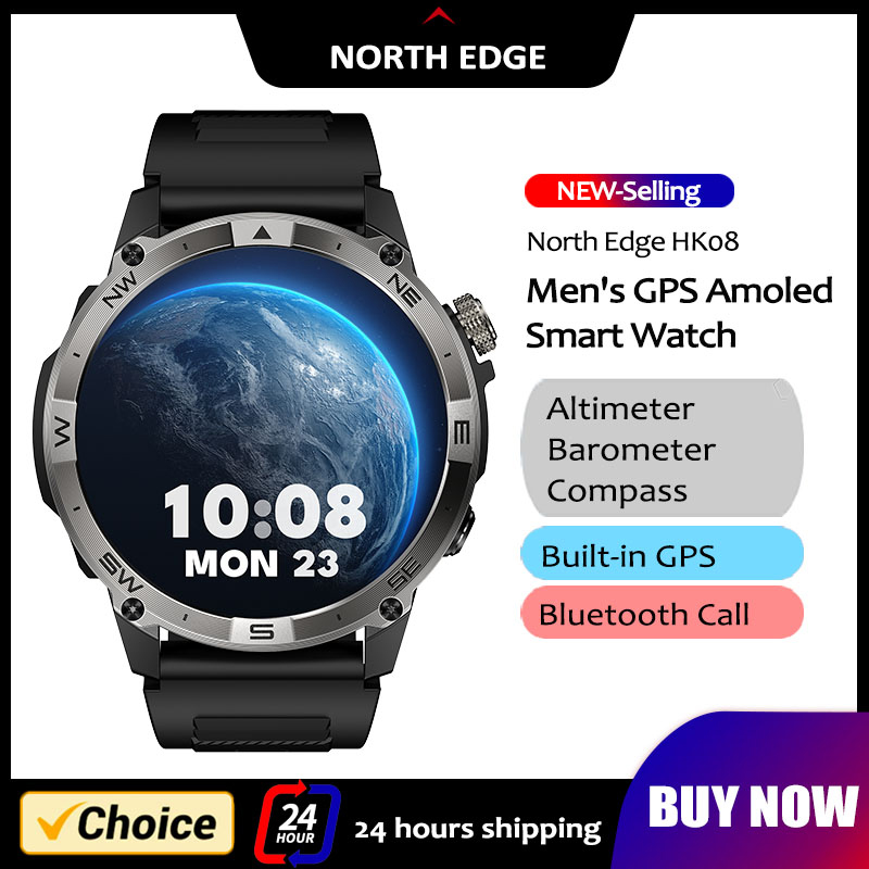 Hybrid Smartwatch - NORTH EDGE GPS Спортивные Смарт-часы 1,43-дюймовый