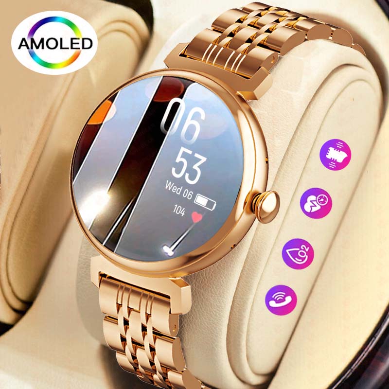 Hybrid Smartwatch - 1,04-дюймовый AMOLED-экран, модные женские умные часы,