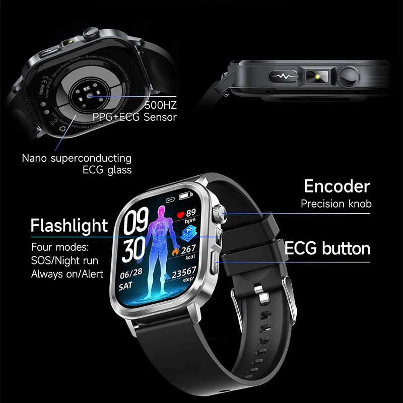 2025 Новый ЭКГ + HRV AI Диагно – обзор и цена Smartwatch Professional Watches For Men