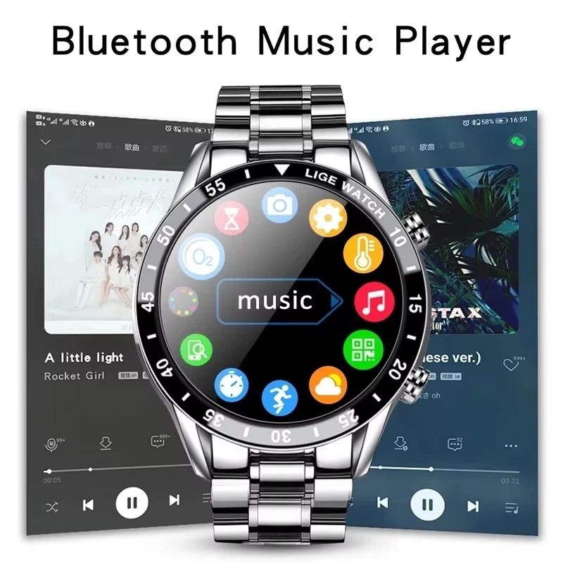 LIGE Новые Bluetooth-смарт-час – обзор и цена Hybrid Smartwatch