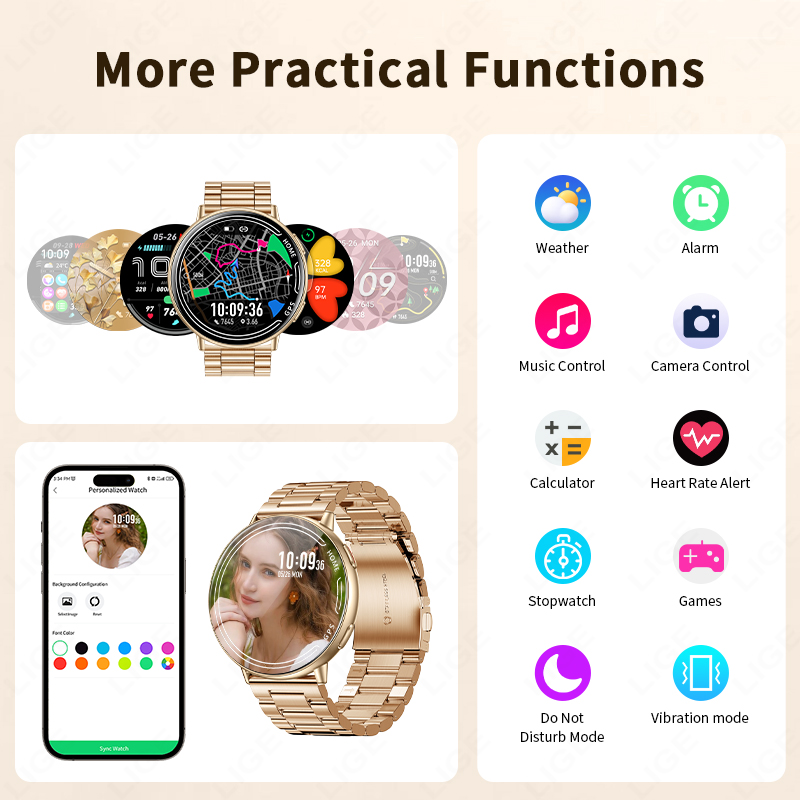 LIGE GPS Смарт-часы Мониторинг – обзор и цена Hybrid Smartwatch
