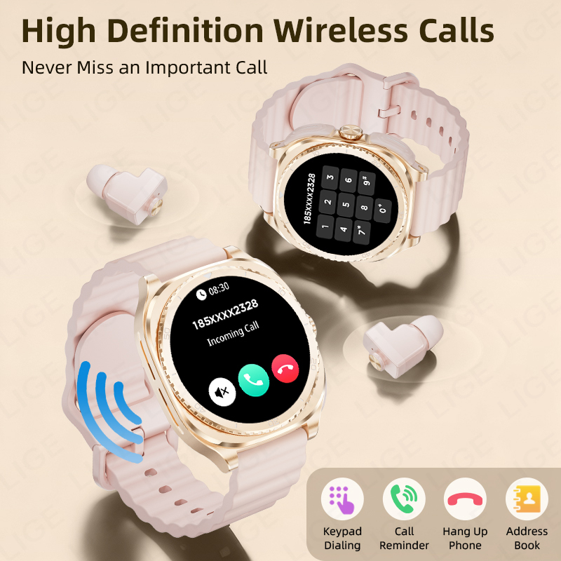 Умные часы LIGE 2-в-1 с TWS-на – обзор и цена Hybrid Smartwatch