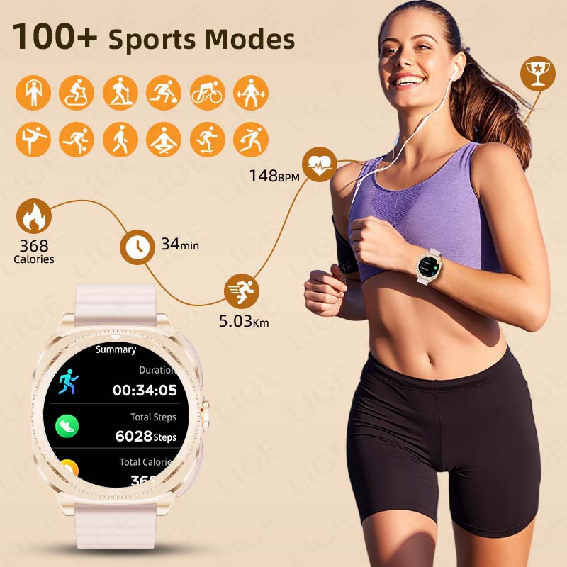 Умные часы LIGE 2-в-1 с TWS-на – обзор и цена Hybrid Smartwatch