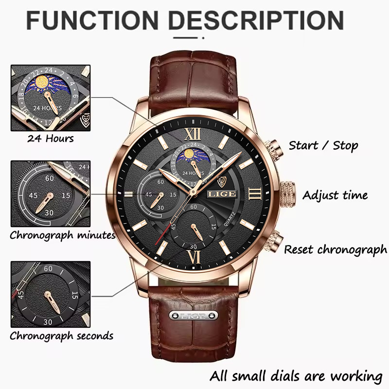 Мужские часы LIGE, лучший брен – обзор и цена Smartwatch Watches For Men Brands